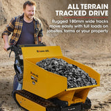 Baumr-AG Motorised Tracked Wheelbarrow Dumper, Briggs & Stratton CR950 Petrol Engine, 500kg Capacity