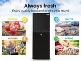 GECKO 125L Portable Fridge Freezer Camping Motorhome Caravan Upright Fridges 12V/24V/240V, Black