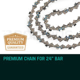 24 Baumr-AG Chainsaw Chain 24in Bar Spare Part Replacement Suits 92CC Saws