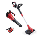 BAUMR-AG 20V Cordless Line Trimmer Electric Whipper Snipper & Leaf Blower Combo Kit Battery Charger