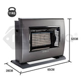 BROMIC Supaheat II LPG Indoor Gas Heater Room Floor Portable Flueless Radiant