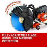 Baumr-AG 75cc Concrete Cut Off Demolition Saw Wet Demo Road Cutter Brick