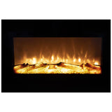 CARSON 80cm Wall Mounted Electric Fireplace Heater with Flame Effect Options