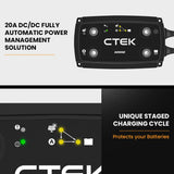 CTEK D250SE Dual Input Charger + GENPOWER 2000W/4000W Power Inverter Bundle