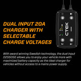 CTEK D250SE Dual Input DC-DC 20A Smart Battery Charger, Power Bank