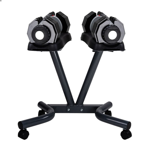 ATIVAFIT 2x 25kg Adjustable Dumbbell Set Weights Dumbbells Home Fitness Stand