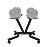 ATIVAFIT Rolling Dumbbell Stand for Pair of Adjustable 25kg or 32.5kg Dumbbells