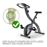 PROFLEX Folding Magnetic Exercise X-Bike - Bicycle Cycling Flywheel Fitness