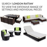 LONDON RATTAN 1pc Sofa Outdoor Furniture Setting Lounge Garden Cushion Couch