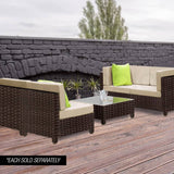 LONDON RATTAN 1pc Sofa Outdoor Furniture Wicker Lounge Corner Garden Chair