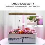 PLANTCRAFT 12 Pod Indoor Hydroponic Growing System, with Water Level Window & Pump, White