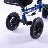 EQUIPMED Foldable Knee Walker Scooter, Bag, Dual Brakes, Blue