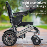 EQUIPMED Electric Wheelchair Folding Motorised 2x250W Power Mobility Scooter Lightweight