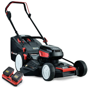 BAUMR-AG 19 Inch Electric Cordless Lawn Mower Kit Battery Powered w/ 2x 4.0Ah Lithium Batteries