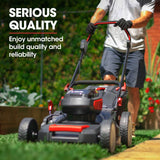 BAUMR-AG 19 Inch Electric Cordless Lawn Mower Kit Battery Powered w/ 2x 4.0Ah Lithium Batteries