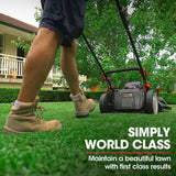 BAUMR-AG 19 Inch Electric Cordless Lawn Mower Kit Battery Powered w/ 2x 4.0Ah Lithium Batteries