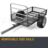 PLANTCRAFT Towed Steel Mesh Dump Cart Garden ATV Mower Trailer Tray 1250lbs