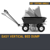 PLANTCRAFT 250kg Poly Pull Dump Cart Garden Hand Trailer Wagon Lawn Wheelbarrow