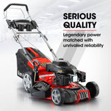 Baumr-AG Lawn Mower 18 220cc Petrol Self-Propelled Push Lawnmower 4-Stroke