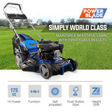 POWERBLADE 175CC 18" Lawn Mower Electric Start Petrol Self-Propelled Lawnmower 18 Inch