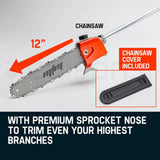 MTM 62CC Long Reach Pole Chainsaw Hedge Trimmer Pruner Chain Saw Cutter Multi Tool