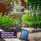 PROTEGE 3 Tier Solar Powered Water Feature Fountain Bird Bath - Light Grey