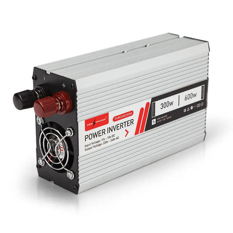 GENPOWER 300W/600W Pure Sine Wave 12V/240V Power Inverter Car Plug Caravan Boat