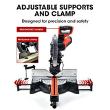 BAUMR-AG 305mm Dual Bevel Sliding Compound Mitre Drop Saw and Adjustable Stand Combo