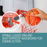 Dr.Dunk Indoor Mini Basketball Hoop Ring Backboard Kit Door Mounted Mount Kid Set