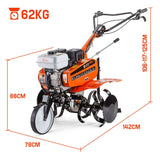 PLANTCRAFT 7.0HP Cultivator Tiller Plough Self-Propelled Rotary Rototiller