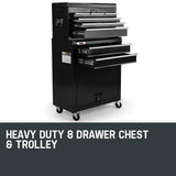 BULLET 8 Drawer Tool Box Cabinet Chest Storage Toolbox Garage Organiser Set