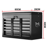 BULLET 9 Drawer Tool Box Chest Mechanic Garage Storage Toolbox Set Organiser