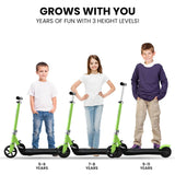 ROVO KIDS Electric Scooter Lithium Ride-On Foldable E-Scooter 125W Rechargeable, Green