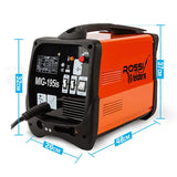 ROSSI 195Amp Welder MIG ARC MAG Welding Machine Gas / Gasless Portable 195A