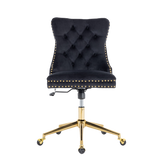 Velvet Home Office Chair- Beige