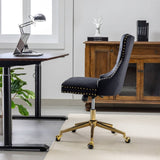 Velvet Home Office Chair- Beige