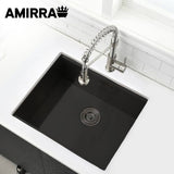 AMIRRA Kitchen Stainless Steel Sink 510mm x 450mm with Nano Coating (Silver Black) AMR-KS-105-LH