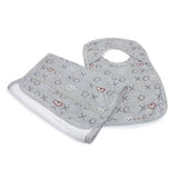 Bubba Blue Silver Mist Bamboo Bib & Burp Cloth Set 105649