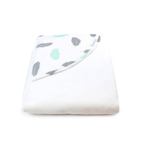 Bubba Blue Feathers Organic Cotton Hooded Towel 104871