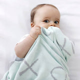 Bubba Blue Mint Meadow Knit Blanket 101580