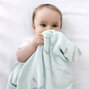 Bubba Blue Mint Meadow Knit Blanket 101580