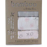 Bubba Blue Ee 3Pk Pink Muslin Wrap