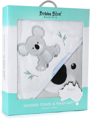 Bubba Blue Koala Hooded Towel & Bath Mit 104550