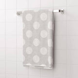 Bubba Blue Grey Polka Dots Velour Bath Towel 105786