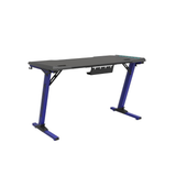 EKKIO RGB Gaming Desk Z Shape Blue 140cm EK-GD-108-AL