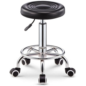 EKKIO Round Salon Stool with Adjustable Height (Black) EK-SS-100-YB