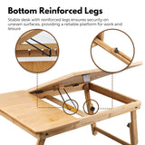 EKKIO Foldable Bamboo Laptop Bed Desk with Handles and Folding Legs EK-LD-100-BB