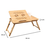 EKKIO Foldable Bamboo Laptop Bed Desk with Handles and Folding Legs EK-LD-100-BB