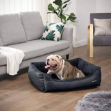 FEANDREA 90cm Dog Sofa Bed with Removable Washable Cover Dark Grey