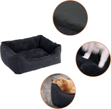 FEANDREA 90cm Dog Sofa Bed with Removable Washable Cover Dark Grey